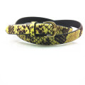 Ceinture en cuir pour femme en serpent